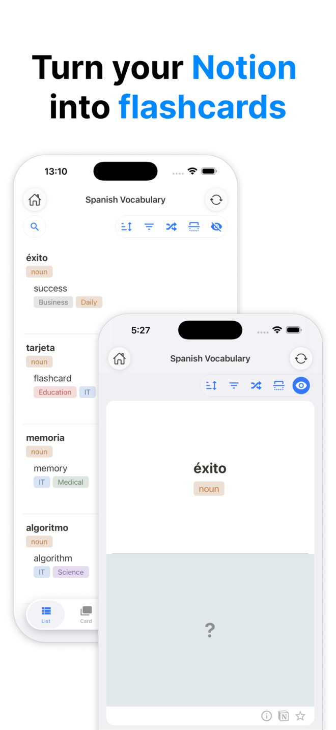 Turn Notion into flashcards